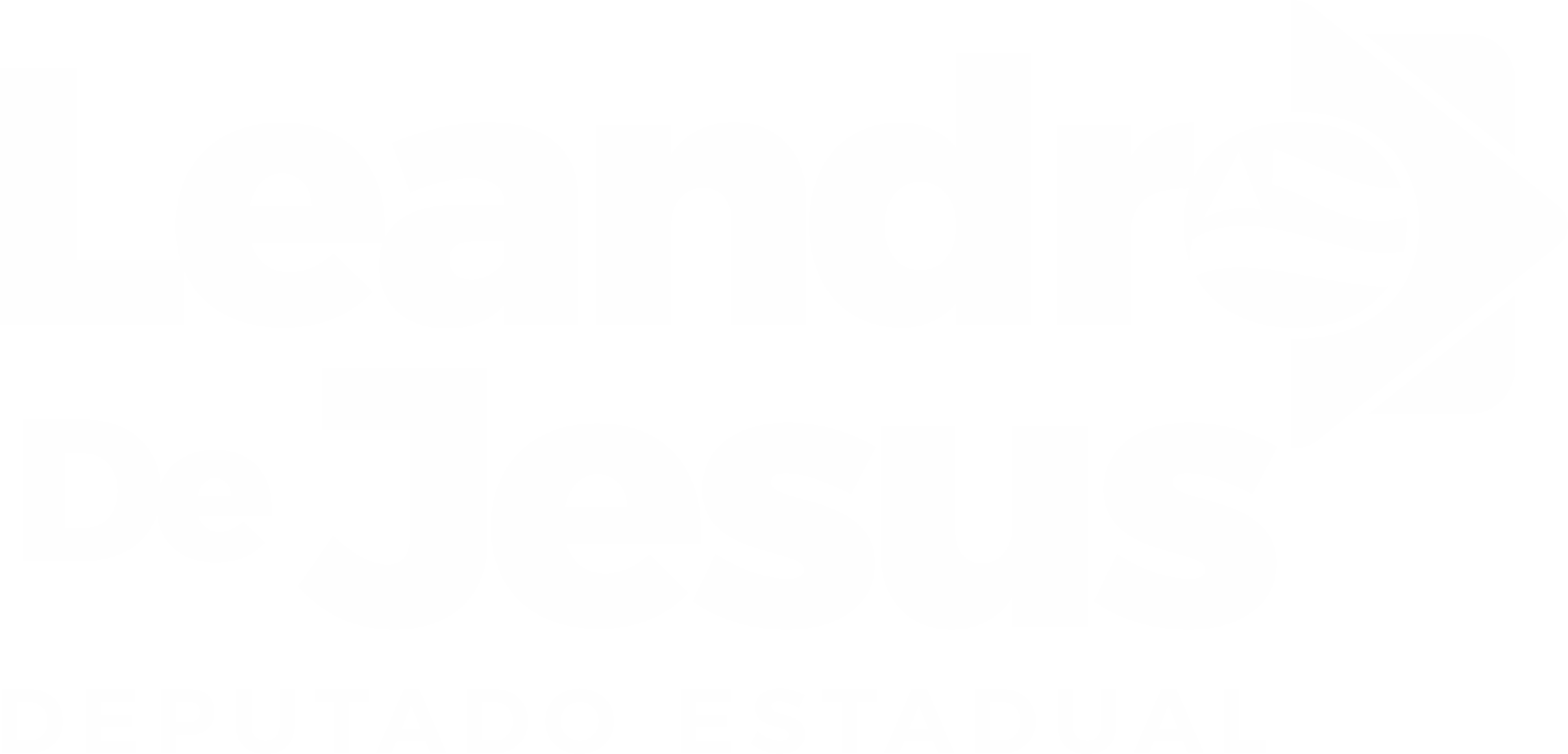 Leandro de Jesus — logotipo branco